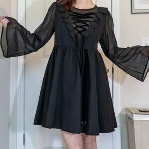 NWT Disturbia Baudelaire Lace Up Dress UK 18 US 14/16